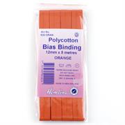 Polycotton Bias Binding Tape, Orange